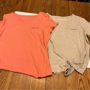 LL BEAN LINEN BLEND WOMENS TOPS SIZE LARGE